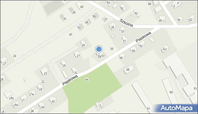 Kiełpino, Piaskowa, 33, mapa Kiełpino