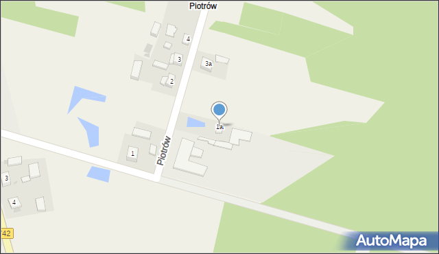 Klementynów, Piotrów, 1a, mapa Klementynów