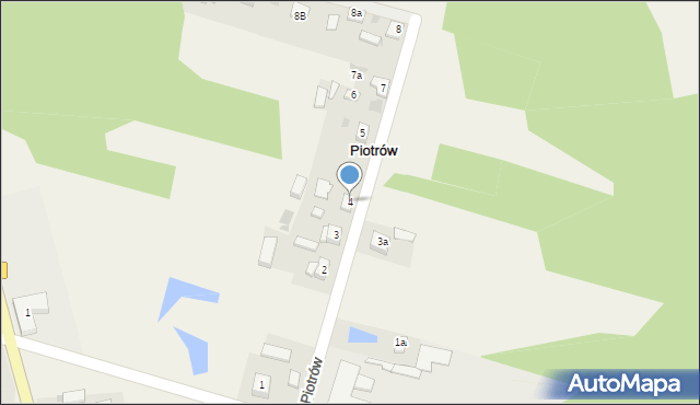 Klementynów, Piotrów, 4, mapa Klementynów