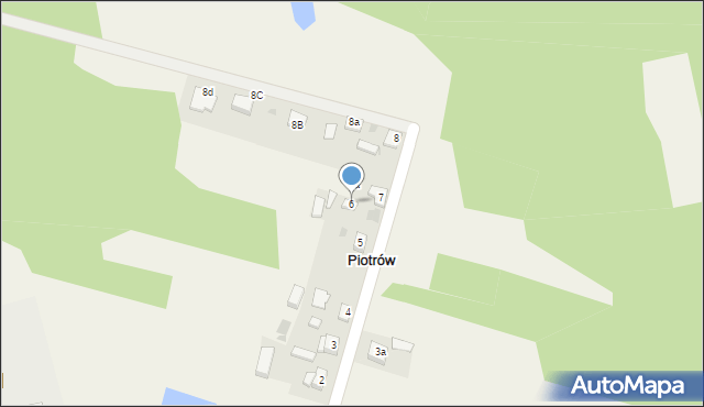 Klementynów, Piotrów, 6, mapa Klementynów