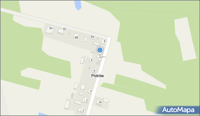 Klementynów, Piotrów, 7, mapa Klementynów