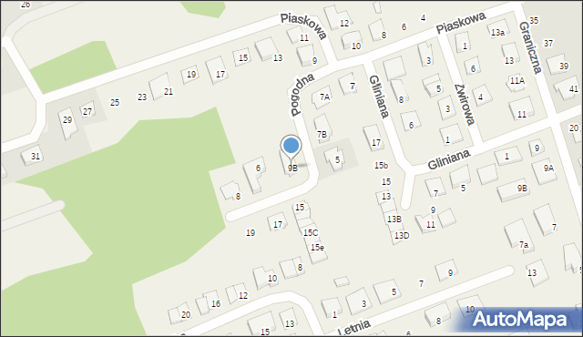 Klepacze, Piaskowa, 9B, mapa Klepacze