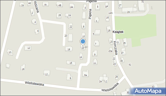 Kłodzko, Piękna, 12, mapa Kłodzka