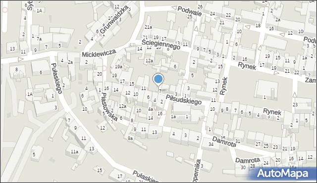 Kluczbork, Piłsudskiego Józefa, marsz., 7a, mapa Kluczbork