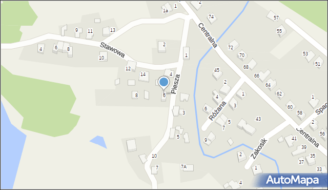 Kobiernice, Piesza, 6, mapa Kobiernice