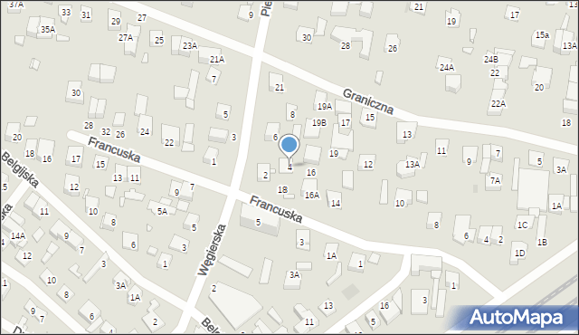 Kobyłka, Pieniążka Kazimierza, ks., 4, mapa Kobyłka