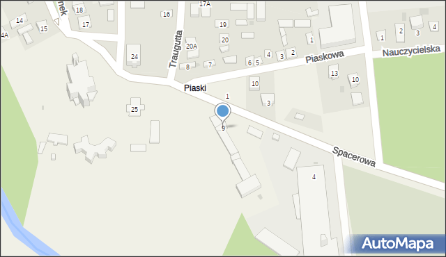 Kołbiel, Piaskowa, 9, mapa Kołbiel