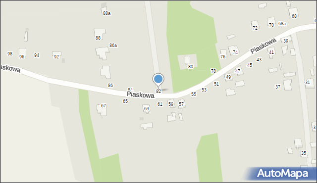 Kolbuszowa, Piaskowa, 82, mapa Kolbuszowa