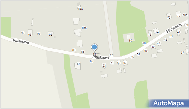 Kolbuszowa, Piaskowa, 84, mapa Kolbuszowa