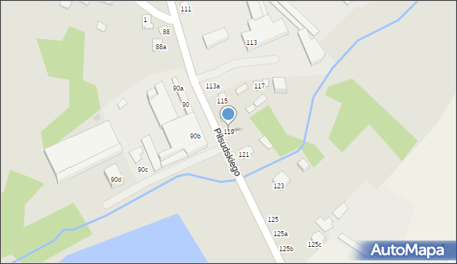 Kolbuszowa, Piłsudskiego Józefa, marsz., 119, mapa Kolbuszowa