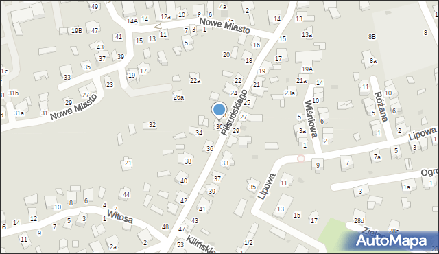 Kolbuszowa, Piłsudskiego Józefa, marsz., 30, mapa Kolbuszowa