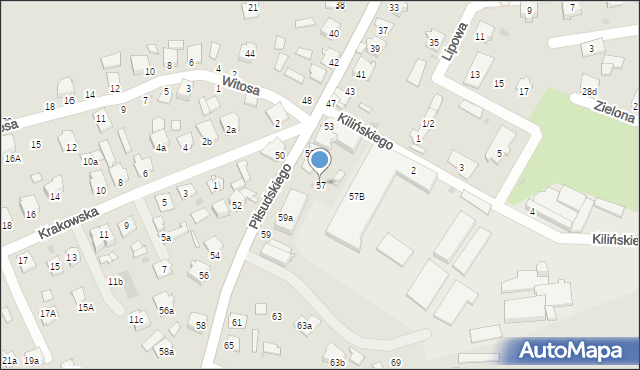 Kolbuszowa, Piłsudskiego Józefa, marsz., 57, mapa Kolbuszowa