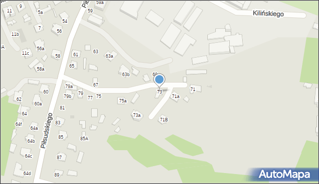 Kolbuszowa, Piłsudskiego Józefa, marsz., 73, mapa Kolbuszowa
