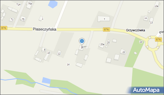 Komorniki, Piaseczyńska, 16, mapa Komorniki