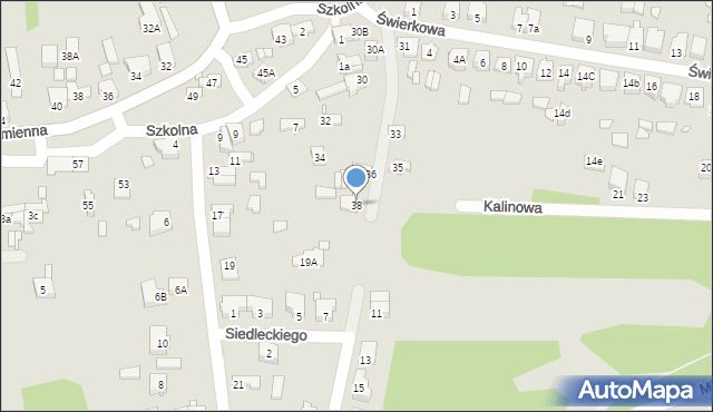 Konin, Piaskowa, 38, mapa Konina