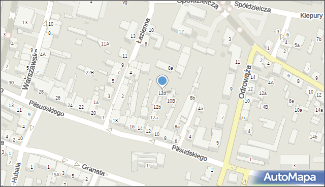 Końskie, Piłsudskiego Józefa, marsz., 12d, mapa Końskie