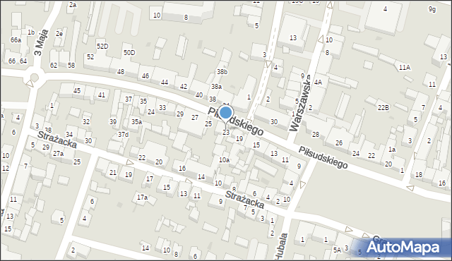 Końskie, Piłsudskiego Józefa, marsz., 23, mapa Końskie