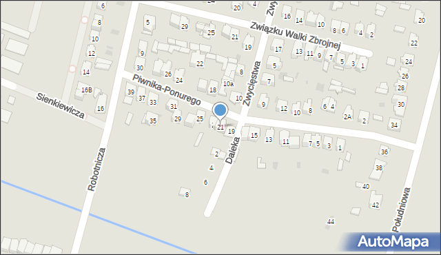 Końskie, Piwnika-Ponurego Jana, mjr., 21, mapa Końskie