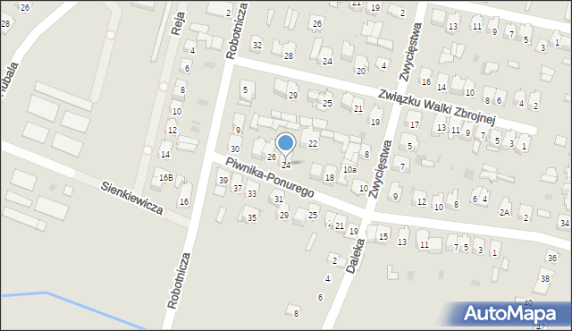 Końskie, Piwnika-Ponurego Jana, mjr., 24, mapa Końskie