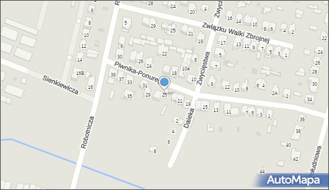 Końskie, Piwnika-Ponurego Jana, mjr., 25, mapa Końskie