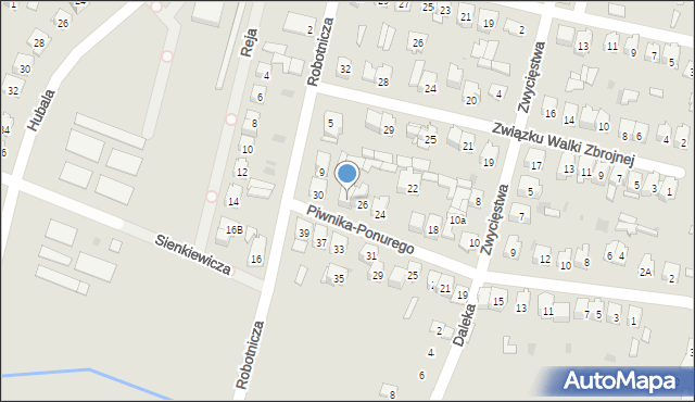 Końskie, Piwnika-Ponurego Jana, mjr., 28, mapa Końskie