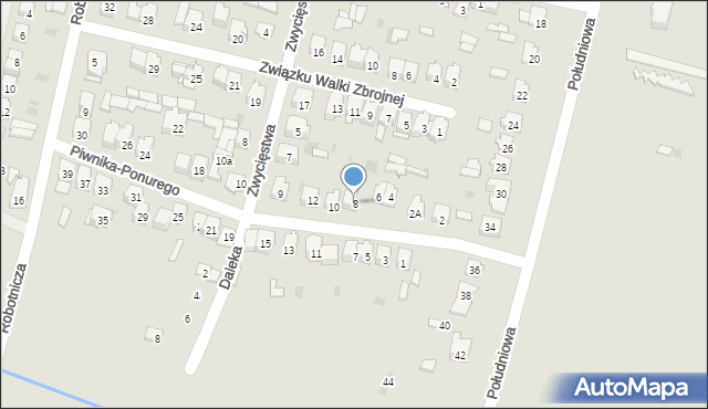 Końskie, Piwnika-Ponurego Jana, mjr., 8, mapa Końskie