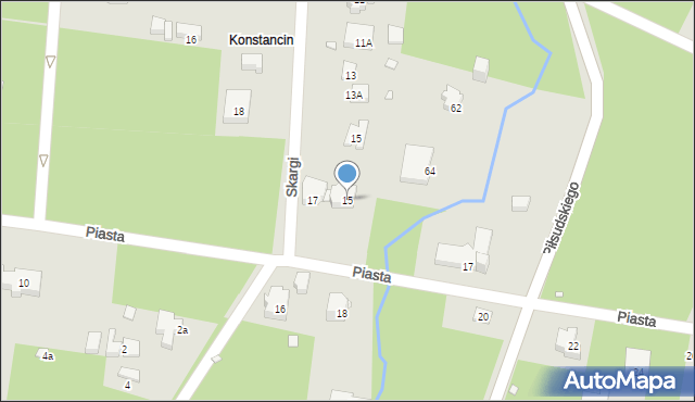 Konstancin-Jeziorna, Piasta, 15, mapa Konstancin-Jeziorna