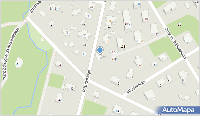 Konstancin-Jeziorna, Piłsudskiego Józefa, marsz., 17, mapa Konstancin-Jeziorna