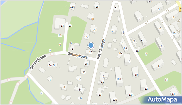 Konstancin-Jeziorna, Piłsudskiego Józefa, marsz., 26, mapa Konstancin-Jeziorna