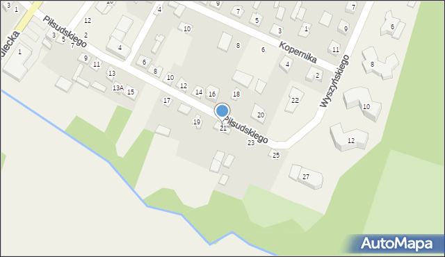 Konstantynów, Piłsudskiego Józefa, marsz., 21, mapa Konstantynów