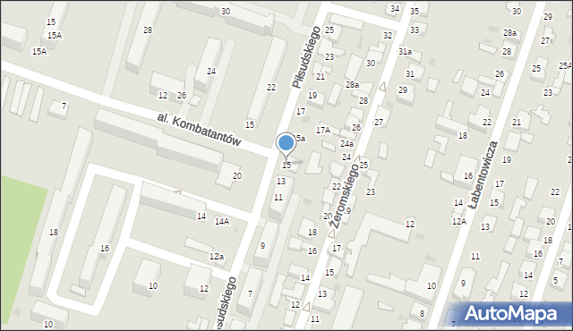 Konstantynów Łódzki, Piłsudskiego Józefa, marsz., 15, mapa Konstantynów Łódzki