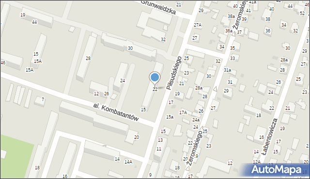 Konstantynów Łódzki, Piłsudskiego Józefa, marsz., 22, mapa Konstantynów Łódzki