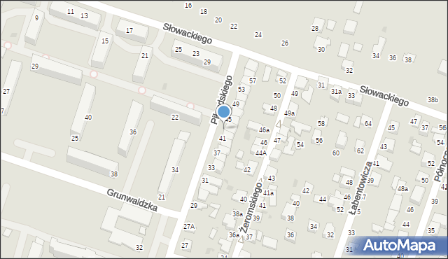 Konstantynów Łódzki, Piłsudskiego Józefa, marsz., 43, mapa Konstantynów Łódzki