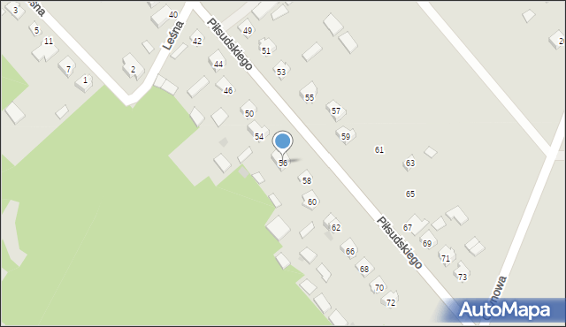 Koprzywnica, Piłsudskiego Józefa, marsz., 56, mapa Koprzywnica