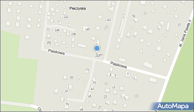 Koronowo, Piaskowa, 112, mapa Koronowo