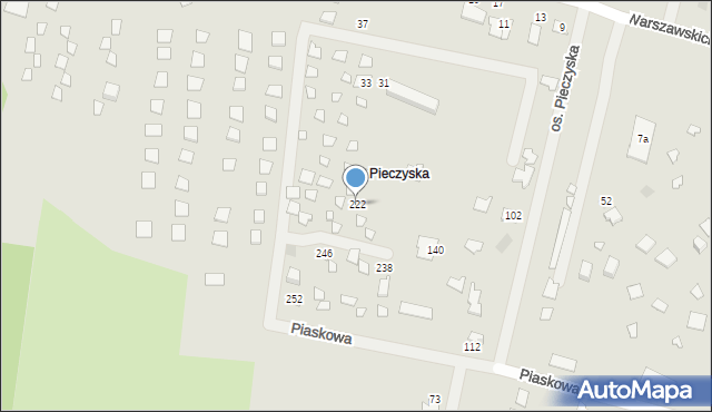 Koronowo, Piaskowa, 222, mapa Koronowo