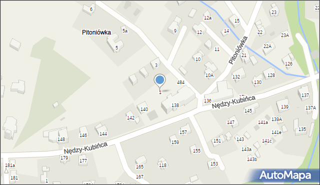 Kościelisko, Pitoniówka, 1, mapa Kościelisko