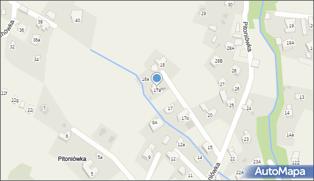 Kościelisko, Pitoniówka, 17a, mapa Kościelisko