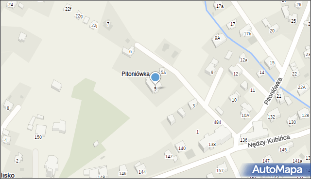 Kościelisko, Pitoniówka, 5, mapa Kościelisko