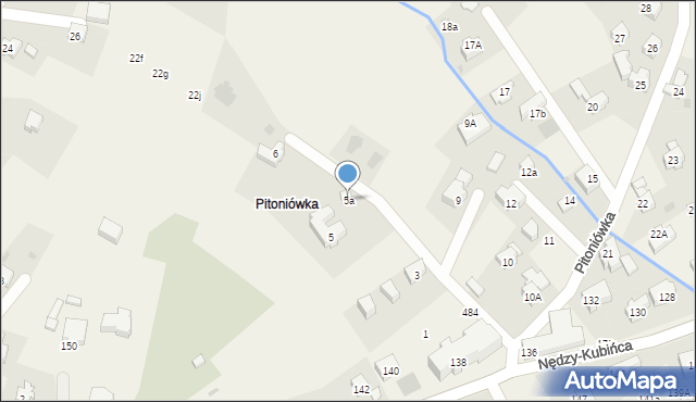 Kościelisko, Pitoniówka, 5a, mapa Kościelisko