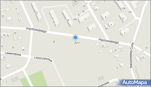 Kościerzyna, Piechowskiego Alojzego, 23, mapa Kościerzyna