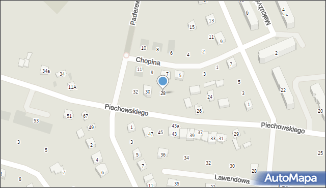 Kościerzyna, Piechowskiego Alojzego, 28, mapa Kościerzyna