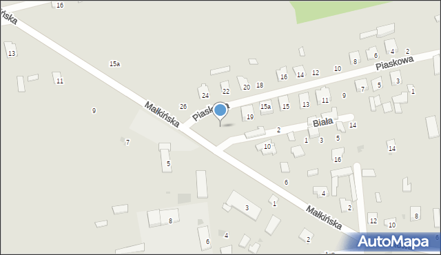 Kosów Lacki, Piaskowa, 21, mapa Kosów Lacki