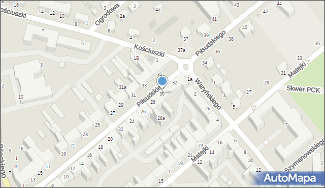 Koszalin, Piłsudskiego Józefa, marsz., 30, mapa Koszalina