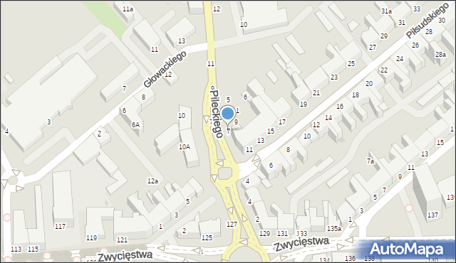 Koszalin, Piłsudskiego Józefa, marsz., 7, mapa Koszalina