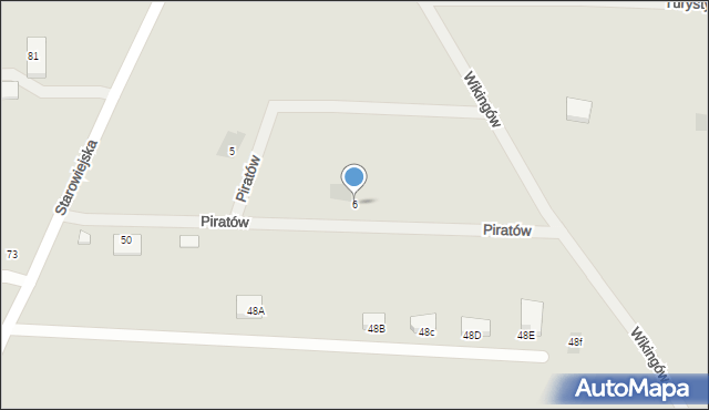 Koszalin, Piratów, 6, mapa Koszalina