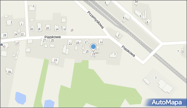 Koszęcin, Piaskowa, 13, mapa Koszęcin