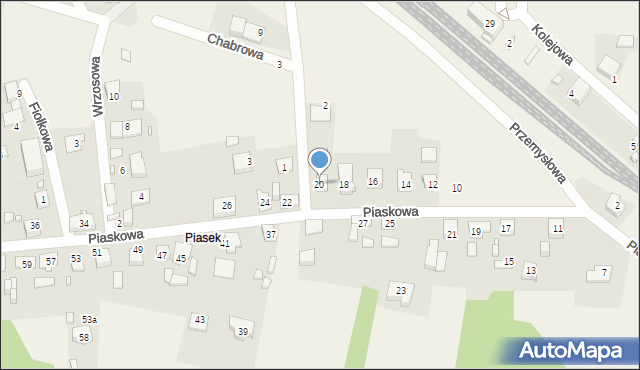 Koszęcin, Piaskowa, 20, mapa Koszęcin