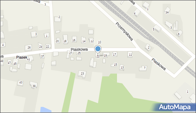 Koszęcin, Piaskowa, 21, mapa Koszęcin