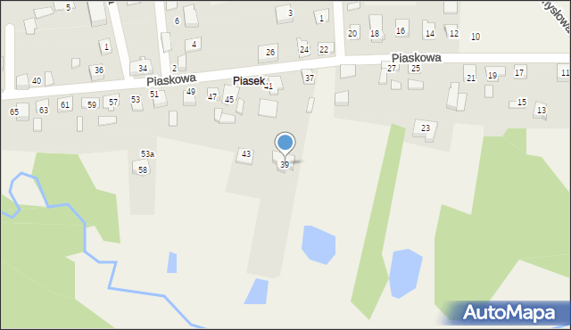 Koszęcin, Piaskowa, 39, mapa Koszęcin